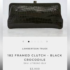 LAMBERTSON TRUEX - black python clutch